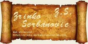 Zrinko Šerbanović vizit kartica